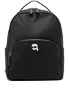 Karl Lagerfeld Black Top Zip Handbag With Dust Bag