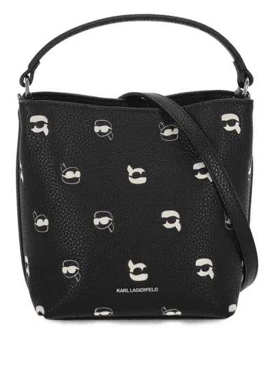 Karl Lagerfeld Black Bucket Bag