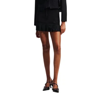 Karl Lagerfeld Black Cotton Mini Skirt