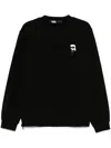 Karl Lagerfeld Karl Ikon-patch Sweatshirt In Black