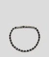Karl Lagerfeld Black Crystals Bracelet In Gray