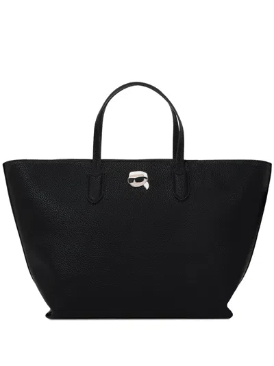 Karl Lagerfeld Black Eco Leather Shopper