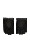 Karl Lagerfeld Black Fingerless Gloves In Black
