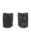 Karl Lagerfeld Black Fingerless Gloves In Black