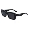 Karl Lagerfeld Unisex Rectangle Sunglasses Kl6101s 001 Black 54mm