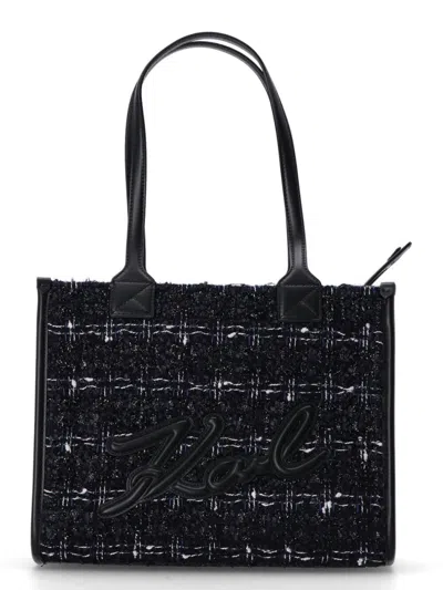 Karl Lagerfeld Black K Skuare Sp Medium Tote