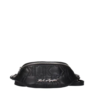 Karl Lagerfeld Black Leather Backpack