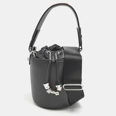 Pre-owned Karl Lagerfeld Black Leather K/charms Bucket Bag