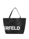 Karl Lagerfeld Black Logo Tote In Black