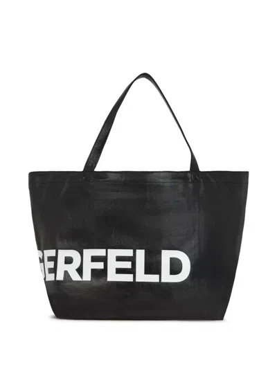 Karl Lagerfeld Black Logo Tote