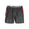 Karl Lagerfeld Black Polyester Swimwear In Black