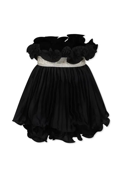 Karl Lagerfeld Kids' Black Skirt For Girl With Logo