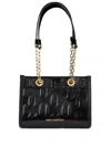 Karl Lagerfeld Black Skuare Mono Small Shoulder Bag In Black