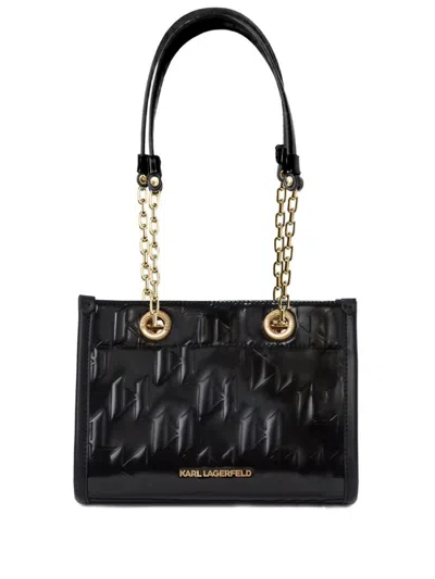 Karl Lagerfeld Black Skuare Mono Small Shoulder Bag