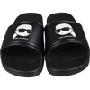 KARL LAGERFELD BLACK SLIPPERS FOR BOY WITH LOGO AND KARL