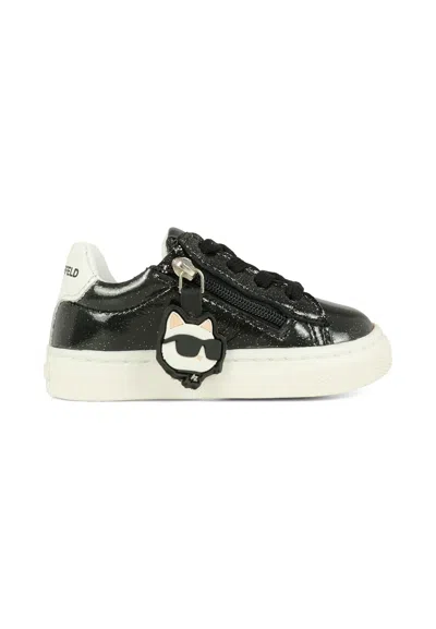 Karl Lagerfeld Kids' Black Sneakers For Baby Girl And Girl With Choupette