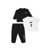 Karl Lagerfeld Black Suit For Babykids With  Print In Black