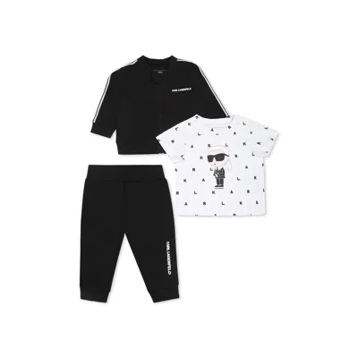 Karl Lagerfeld Black Suit For Babykids With  Print