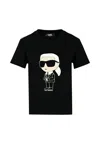 Karl Lagerfeld Black T-shirt For Boy With  In Black