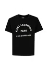 Karl Lagerfeld Black T-shirt For Boy With  In Black