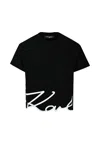 Karl Lagerfeld Black T-shirt For Girl With Logo In Black