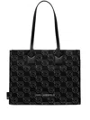 Karl Lagerfeld Black Top Zip Handbag With Dust Bag