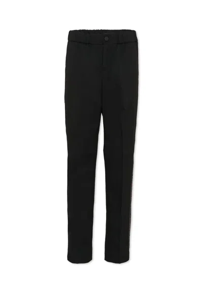 Karl Lagerfeld Kids' Black Trousers For Boy With Logo