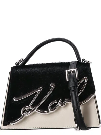Karl Lagerfeld Blackwhite K Signature 2.0 Crossbody Bag In Multi