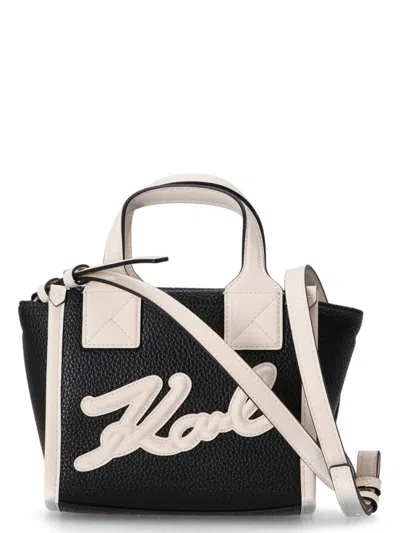 Karl Lagerfeld Blackwhite Skuare Small Tote In Multi