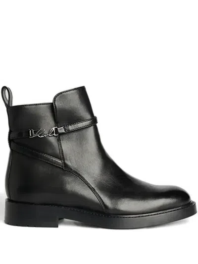 Karl Lagerfeld Blake Signia Boots In Black