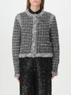 Karl Lagerfeld Bouclé Snap-fastening Cardigan In Schwarz