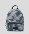 Karl Lagerfeld Bleached Denim Backpack