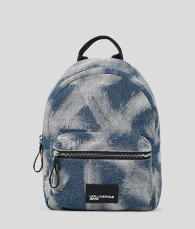 Karl Lagerfeld Bleached Denim Backpack