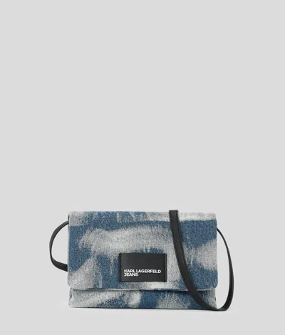 Karl Lagerfeld Bleached Denim Crossbody Bag