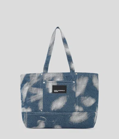 Karl Lagerfeld Bleached Denim Shopper