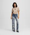 Karl Lagerfeld Bleached Mid-rise Relaxed Jeans