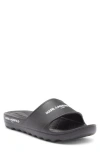 Karl Lagerfeld Block Logo Slide Sandal In Black