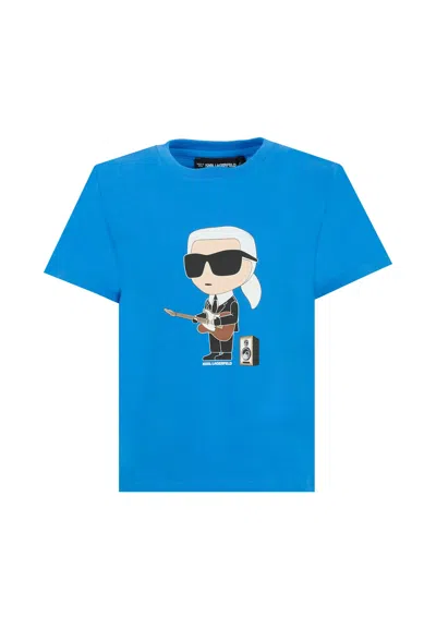 Karl Lagerfeld Kids' Blue T-shirt For Boy With