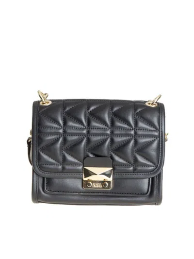 Karl Lagerfeld Quilted Leather Bag In Negro