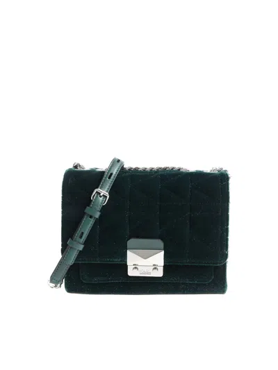 Karl Lagerfeld Karl X Kaia Green Glittered Bag In Verde