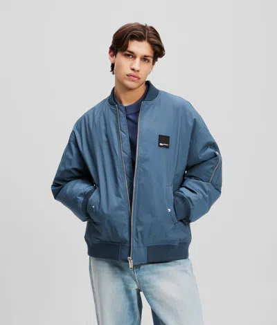 Karl Lagerfeld Bomber Jacket In Blue