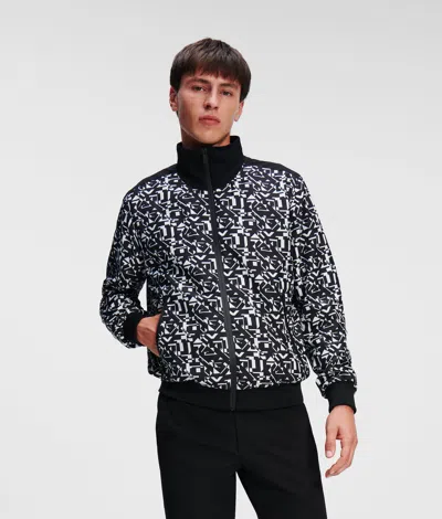 Karl Lagerfeld Bomber Jacket In Black