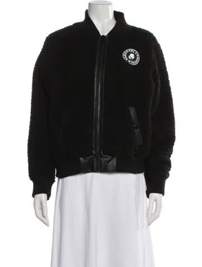 Pre-owned Karl Lagerfeld Bomber Jacket In Black