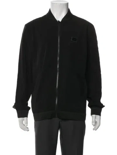 Pre-owned Karl Lagerfeld Bomber Jacket In Black