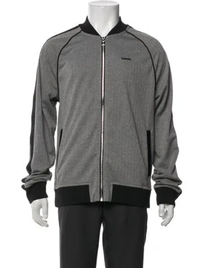 Pre-owned Karl Lagerfeld Bomber Jacket In Grey