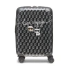 Karl Lagerfeld Bon Voyage 21" Upright Carry On In Black/grey