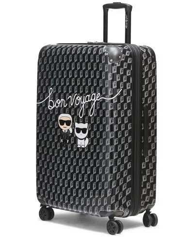 Karl Lagerfeld Bon Voyage Large Upright Suitcase In Multi