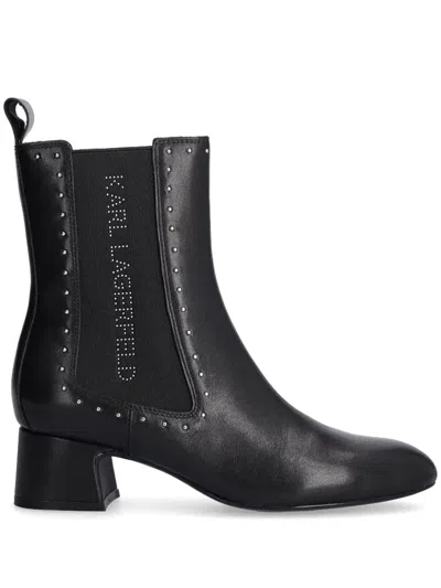 Karl Lagerfeld Bonnie Boots In Black