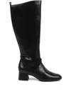 Karl Lagerfeld Bonnie Logo-strap Boots In Black