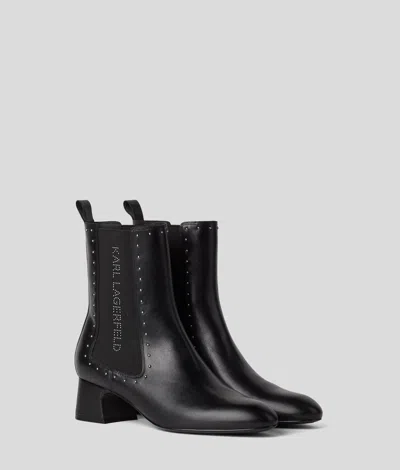 Karl Lagerfeld Bonnie Studded Chelsea Boots In Black